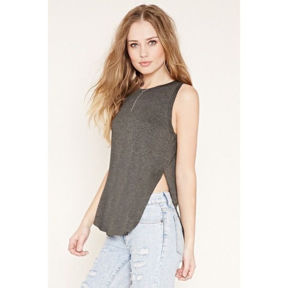 Gray basic splice tank top Size Small